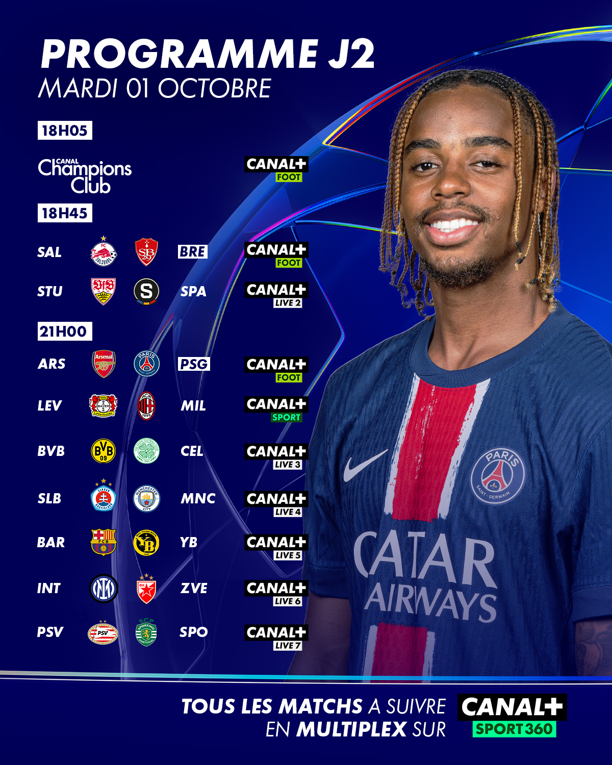 Le programme TV foot du mardi 1er octobre 2024