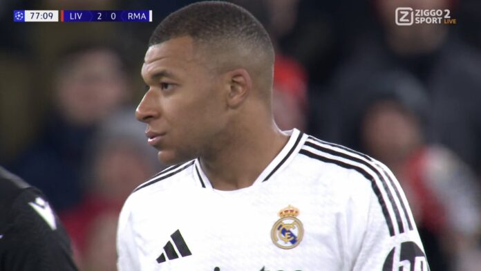 Mbappé triste lors de Liverpool-Real Madrid